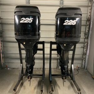 Twin 2011 Mercury 225hp 225XL 2 Stroke Optimax-25'' outboard motors