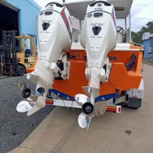 Pair Evinrude 115hp Etec 4 Stroke Outboard Motors