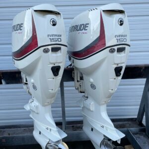 Twin 2014 Evinrude-Etec 150HP 2-Stroke-25-Shaft Outboard Engine